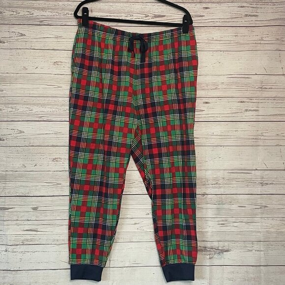 Dearfoams Christmas Plaid Joggers Size XL - Picture 1 of 5